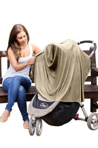 Byrd & Blume Maternity Nursing Cover Breathable Lightweight Breastfeeding Cover Wrap Shawl Scarf Poncho Full 360 (Latte, One size)