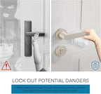 Child Proof Door Lever Lock - 2 Pack - Door Locks for Kids Safety - Door Knob Child Proof - Baby Proofing 3M Adhesive - Door Handle Child Proof - Baby Safety Locks for Toddlers - White