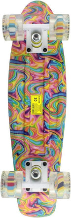 Skateboards Complete 22 Inch Mini Cruiser Retro Skateboard for Kids Boys Youths Beginners