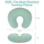 Accmor 2 Pack Muslin Nursing Pillow Covers, 100% Cotton Soft Nursing Covers for Breastfeeding Pillows, Slipcover for Baby Girls Boys Newborn