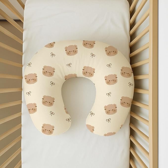 Nursing Pillow Covers 2 Pack, Breastfeeding Pillow Slipcovers Soft and Stretchy, Nursing Covers for Baby Girls Boys Newborn