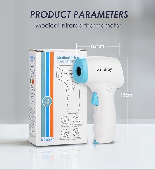 Baby Thermometer for Infants and Fever,No Touch Instant Read Digital Infrared Thermometer Gun with Fever Alarm, Touchless Kids Thermometer, Instant Accuracy Readings