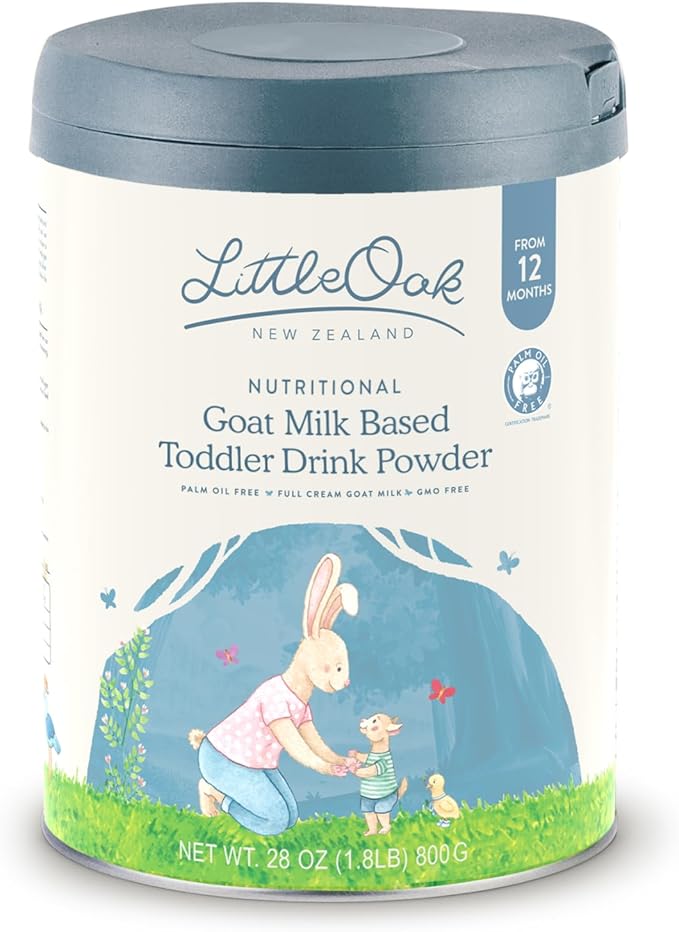 LittleOak Natural Goat Milk, Toddler Drink, 12 Months+, 28oz (800gm) Tin
