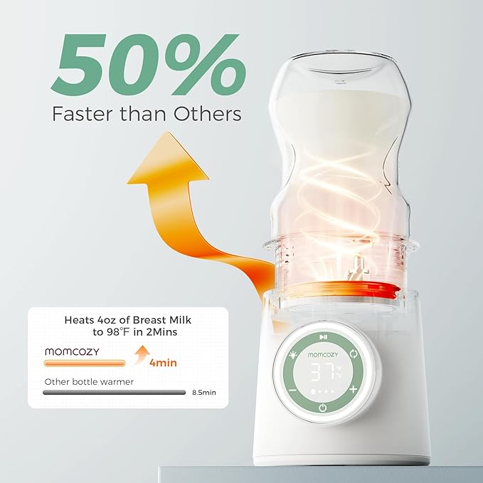 Momcozy Portable Bottle Warmer for Travel, Double Leak-Proof Travel Bottle Warmer with Fast Heating, Safety Material Baby Bottle Warmer for Dr. Brown, Philips Avent, Medela, Tommee Tippee, Comotomo