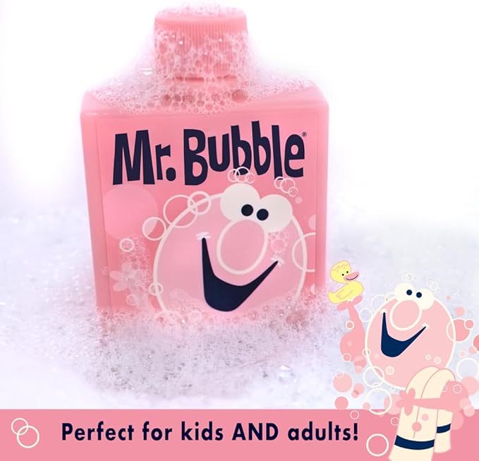 Mr. Bubble Original Bubble Bath, Bubblegum Scent, 8 oz Retro Bottle, 4-Pack