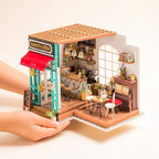 Rolife DIY Miniature Cafe House Kit for Adults to Build, Tiny House Making Kit with Furniture, Halloween/Christmas Decorations/Gifts