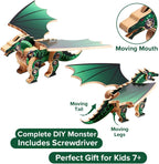 Little Jupiter DIY Wooden Kit with Stickers - Japanese Monster Series for 7-12 Yrs - Woodworking Kits - Wood Crafts - Building Kit - Wooden Crafts (Winged Monster Type 2)
