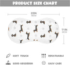 4 Pack Muslin Burp Cloths Dachshund Dogs White Cotton Baby Burp Cloths Extra Absorbent and Soft Spit Up Rags for Baby Boys Girls 22x11 Inch