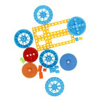 Fielect 50Pcs Plastic DC Motor Gears Kit - DIY Robot Gear Assortment Accessories Set with Various Axle Belt Bushings