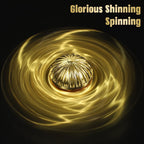 Cool Fidget Spinner for Kids Adults, Magic Orb Finger Hand Spinner Toys Stress Relief Ball Sensory Toy Wizard Fan, Metal Fingertip Gyro Birthday Gift Stocking Stuffer for Boys Girls, Golden Decortion