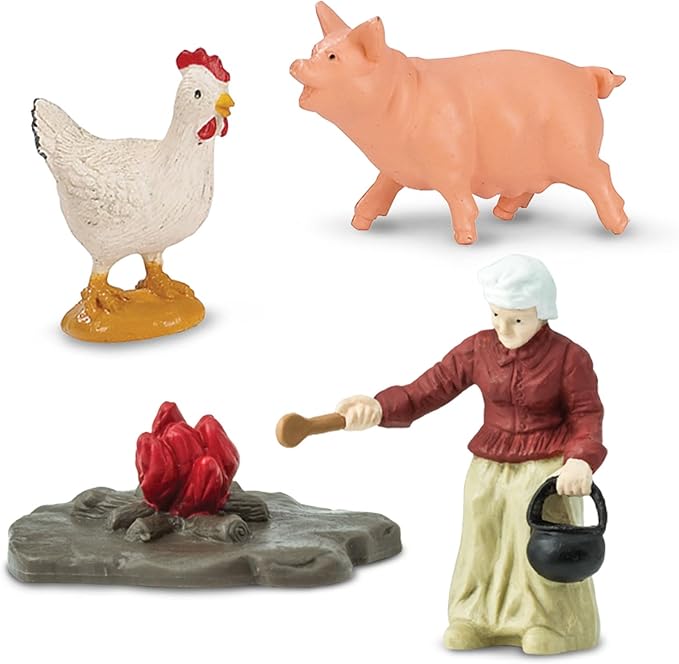 Safari Ltd. Jamestown Settlers TOOB - 10 Figurines: Sailor, Gardener, Blacksmith, Settlers, John Smith, Chicken, Pig, Cannon - Educational Toy Figures For Boys, Girls & Kids Ages 3+