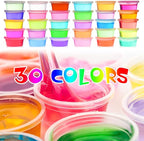 Slime Supplies Kit, 135 Pack Slime Making Kit 30 Crystal Slime, Glitter Jars, Charms, Sugar Paper, Foam Beads, Fishbowl Beads, Toy Cups, Slices, Air Dry Clay and Tools for Kids Girls by WINLIP