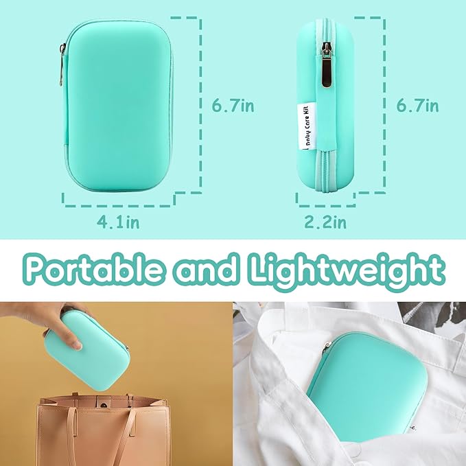 Baby Grooming Kit, Infant Safety Care Set with Hair Brush Comb Nail Clipper Nasal Aspirator,Baby Essentials Kit for Newborn Girls Boys