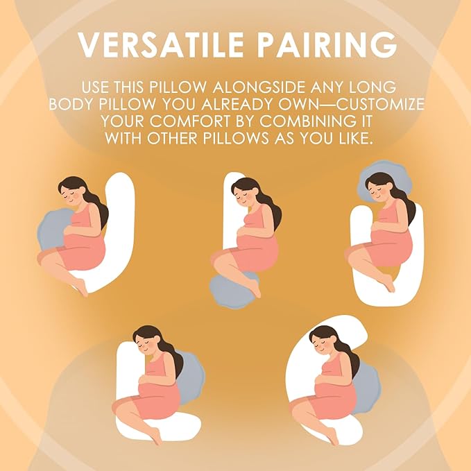 Chilling Home Portable Pregnancy Pillow Memory Foam – Maternity Body Pillow for Sleeping- Multifunctional Pregnancy Wedge Pillow for Back, Belly, Pain Relief, Ideal for Pregnant Women,Travel,Grey