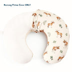 GRSSDER Reversible Nursing Pillow Cover, Ultra Soft Stretchy Minky Removable Nursing Covers Fitted for Breastfeeding Pillows Snug and Safe, Elk