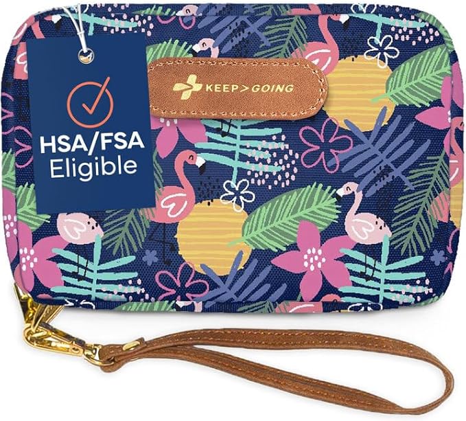 KeepGoing Travel First Aid Kit for Kids – 130 Pc. for Car, Home, Purse, Diaper Bag & Backpack with Latex-Free Bandages - Mini First Aid Kit Travel Size TSA-Approved