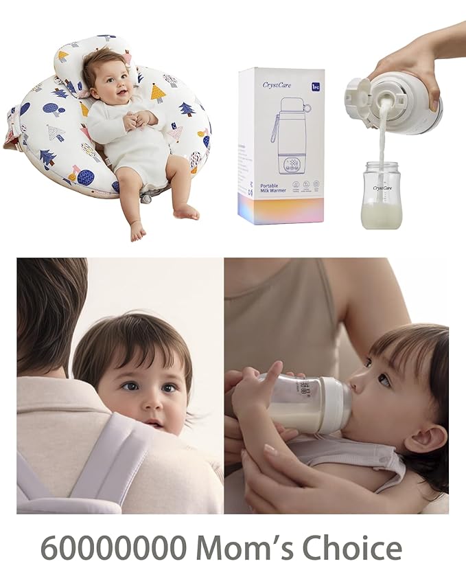 Portable Milk Warmer for Travel,Dual Heating Modes for Breast Milk & Water, Portable Bottle Warmer with Fast Heating,16000mAh Long Battery Life for Baby on The Go,17 Oz for Travel