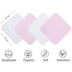 softan Baby Washcloths, 24Pack Baby Wash Cloths Extra Soft & Ultra Absorbent, Baby Towels and Washcloths Face Towel Unisex for Boys Girls Body, Washclothes Gentle on Sensitive Skin, 9x9 Flamingos