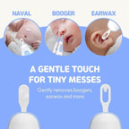 HubiBaby 3 in 1 Baby Nose Cleaning Tweezer Booger Remover and Baby Ear Wax Removal Tool with Soft Silicone Dual Ear Wax and Safe Nasal Picker for Newborns Infants & Toddlers