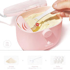 Termichy Baby Formula Dispenser, Portable Milk Powder Dispenser Container with Carry Handle and Scoop for Travel Outdoor Activities with Baby Infant, 8.8OZ, 0.55LB, 250g (Pink-2pack)