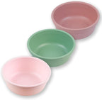 Re-Play 12 Oz. Toddler Bowls for Snack and Everyday Dining - Dishwasher and Microwave Safe - Made in USA - Set of 3-5.75" x 5.75" x 2" - Blossom