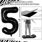 GOER Number 50 Balloons for 50th Birthday Party Decorations,42 Inch Jumbo Foil Helium Balloons for 50th Anniversary (Black)