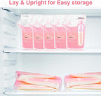 Breastmilk Storage Bags(180 Count)，8oz Milk Storage Bags for Breastfeeding，BPA Free with Easy Pour Spout, Self Standing, for Refrigeration and Freezing