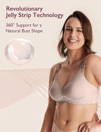 Momcozy Nursing Bras for Breastfeeding, Seamless Pregnancy Maternity Bra Wireless Classic Jelly Strip Support Nursing Bra