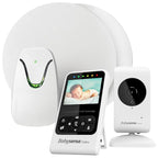 Babysense Video & Breathing Movement Monitor - Video Baby Monitor with Breathing Motion Detection & Alerts Bundle Pack - Video Monitor V24R with Babysense 7 Under-The-Mattress Sleep Monitor