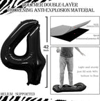 GOER Number 40 Balloons for 40th Birthday Party Decorations,42 Inch Jumbo Foil Helium Balloons for 40th Anniversary (Black)