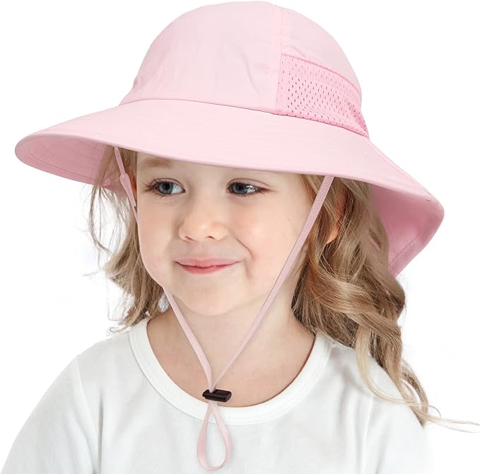 Baby Sun Hat UPF 50+ Toddler Wide Brim Beach Hats for Boys Girls 0-6 Years