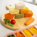 MOMOBIN Silicone Freezer Tray, Made in Korea, Meal Prep, Freeze Food Storage Cubes Trays with Lids for Purees, Soups, Solid Food Fruit Vegitable Brastmilk, Easy and Safe Design