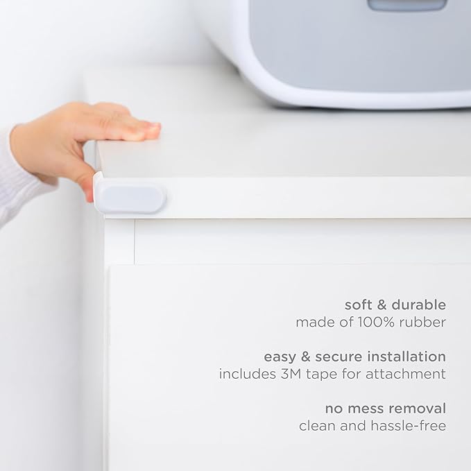 Ubbi Corner Protectors, Furniture Corner Guards for Baby and Toddlers, Baby Proof Covers, Baby Safety, White, 16 Piece Set