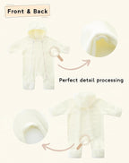 Newborn Baby Fleece Jumpsuit Girls Boys Winter Hooded Coverall Romper Cute Baby Snowsuit Clothes
