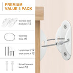 Furniture Anchors (10 Pack) for Baby Proofing, Anti Tip Furniture Anchor Securing 420lbs Tension Earthquake Resistant Metal Furniture Wall Anchor Prevent Baby Pet from Falling Furniture