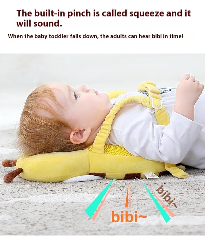 Baby Walker Head Protector Backpack Wear,Toddler Adjustable Baby Head Protection Backpack for Safety Baby Learning Walking Crawling (Frogs)