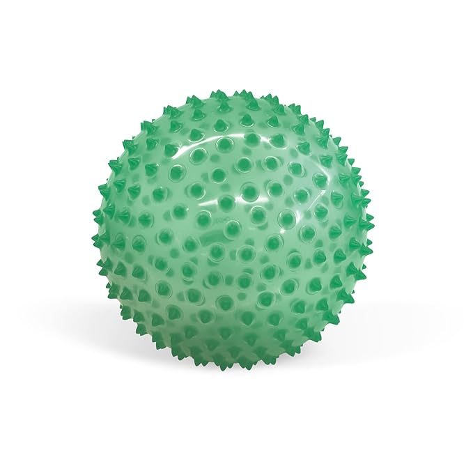 Edushape The Original Sensory Ball for Baby - 7" Transparent Green Color Baby Ball That Helps Enhance Gross Motor Skills for Kids Aged 6 Months & Up - Vibrant, Colorful & Unique Toddler Ball