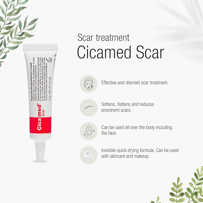 Silicone Scar Gel - Works with Tape - Advanced Cream for Surgical Scars, C-Section, Burns, Keloids, and Acne Marks - 0.5 oz (15g)