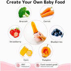 Socila Portable Baby Food Maker with Silicone Squeeze Spoon, Baby Food Processor, Blender for First Stage Baby Feeding - Liquid or Semi-Liquid Options