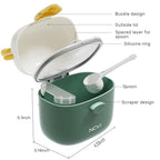 NCVI Baby Formula Dispenser On The Go, Formula Container To Go, Formula Holder for Travel, Outdoor Picnic with Baby Infant, Portable Container for Milk Powder, Snacks, Candy, Fruits (Green)
