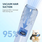 DAILYLIFE Baby Hair Clippers, Silent Clippers for Kids with Autism, Sensory Baby Hair Cutting Kit, Quiet Vacuum Hair Trimmer Waterproof for Toddler Infants Boys, Blue