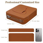 Toddler Booster Seat for Dining Table, Non-Slip Kitchen Chair Booster Seat with Backrest and Adjustable Straps, Portable PU Waterproof Travel Baby Booster Increasing Cushion