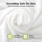 6-Pack Baby Washcloths - Soft Absorbent Viscose from Bamboo Wash Cloths for Babies, Kids, Toddlers, Infant, Newborn Bath Towels, Gentle on Sensitive Skin, 10x10 Reusable Face Towels (Dove)