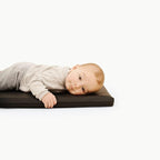 Gathre Baby Changing Pad, Made of Premium, Soft, Water-Resistant Vegan Leather, Portable Playmat for Babies, Use at Home Nursery or During Travel - Raven