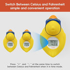 b&h Baby Bath Thermometer and Room Thermometer - Upgraded Sensor, The Infant Tub Water Temperature Thermometer Floating Toy Safety Products (Diving-Goggles Duck)