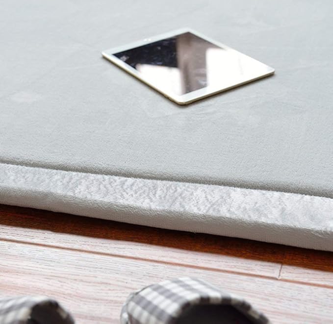 Loartee Nursery Crawling Rug and Play Mat - Velvet Coral (5.0'x 6'8", Gray) for Toddler Exercise