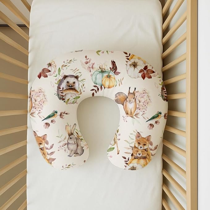 Nursing Pillow Covers 2 Pack, Breastfeeding Pillow Slipcovers Soft and Stretchy, Nursing Covers for Baby Girls Boys Newborn