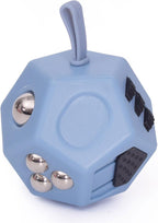 Small Fidget Toys,12 Sided Fidget Toys,Mini Cube Toys Relief Stress,Autism and Anxiety Depression Anti for Kids Adults Improve Focus (Grey)