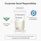Momcozy Breastmilk Storing Bags, Temp-Sensing Discoloration Milk Storing Bags for Breastfeeding, Disposable Milk Storage Bag with 6 Ounce Self Standing, No-Leak Milk Freezer Storage Pouches, 200pcs