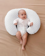 Nursing Pillow and Positioner with Cover for Breastfeeding and Bottle Feeding, Propping Baby, Tummy Time, Baby Sitting Support, Awake-Time Support (White, 22" x 17.7" x 5.9")